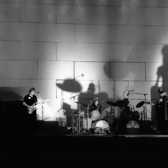 LONDON - 6th AUGUST: Pink Floyd perform on stage at Earl's Court in London during The Wall tour, 6th August 1980. (Photo by Rob Verhorst/Redferns) 