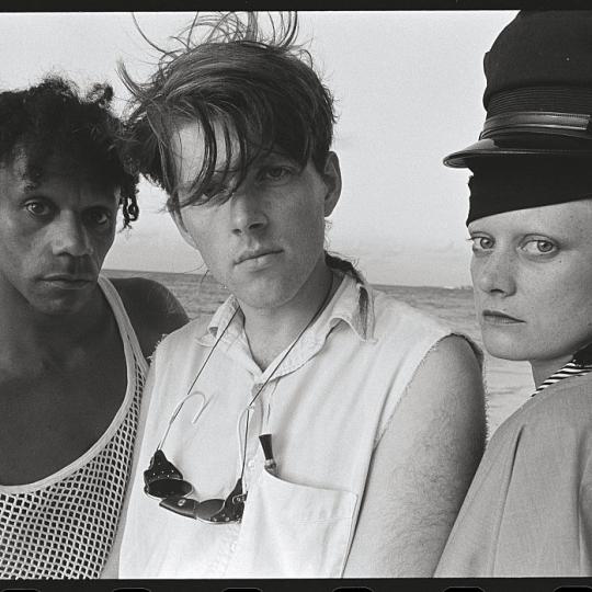 New Wave Band the Thompson Twins (Photo by Lynn Goldsmith/Corbis/VCG via Getty Images)