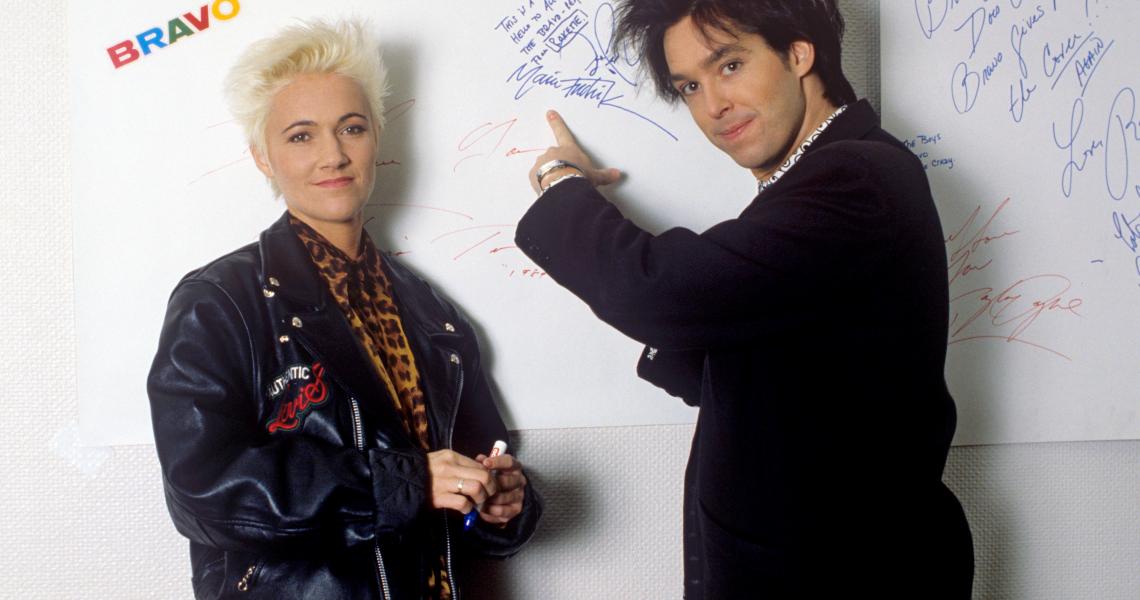 Marie Fredriksson and Per Gessle of Roxette