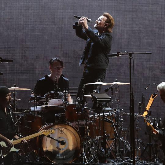 Bono, The Edge, Larry Mullen and Adam Clayton of U2 perform at the SCG on November 22, 2019 in Sydney, Australia. (Photo by Mark Metcalfe/Getty Images)