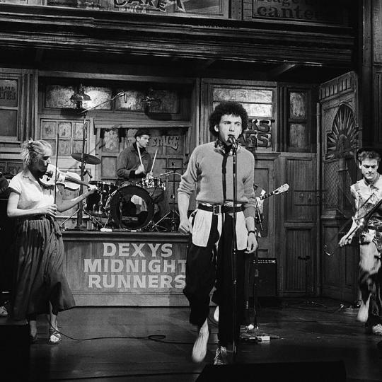 SATURDAY NIGHT LIVE -- Episode 20 -- Pictured: Musical guest Kevin Rowland & Dexys Midnight Runners perform on May 13, 1983 -- Photo by: Al Levine/NBC/NBCU Photo Bank