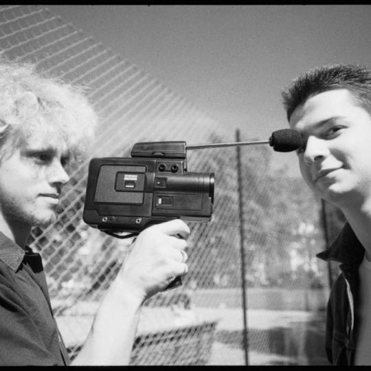 L-R: Martin Gore and Dave Gahan of Depeche Mode in 1982