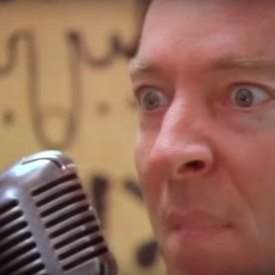 Fred Schneider of The B-52's in the "Love Shack" video