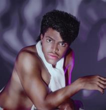CIRCA 1985: Kennedy William Gordy, better known by his stage name Rockwell, poses for a portrait circa 1985 in Los Angeles, California (Photo by Aaron Rapoport/Corbis/Getty Images)