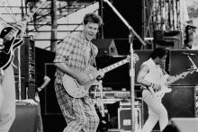 UNITED KINGDOM - JANUARY 01: KNEBWORTH Photo of Stuart ADAMSON and BIG COUNTRY, Second from left, Stuart Adamson (Photo by Phil Dent/Redferns)