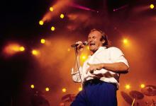 Photo of Phil COLLINS performing live on stage in Sydney, Australia circa 1985. 