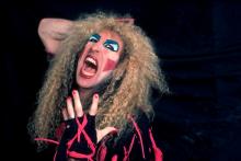 Portrait of American Heavy Metal singer Dee Snider, of the group Twisted Sister, as he poses backstage at the Rosemont Horizon, Rosemont, Illinois, December 21,1984. (Photo by Paul Natkin/Getty Images)