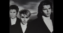 Simon Le Bon, Nick Rhodes and John Taylor of Duran Duran, 1986.
