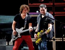 Eddie and Wolfgang Van Halen in 2012