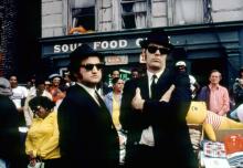 L-R: John Belushi and Dan Aykroyd in 'The Blues Brothers'
