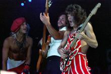 Van Halen performing live in 1982