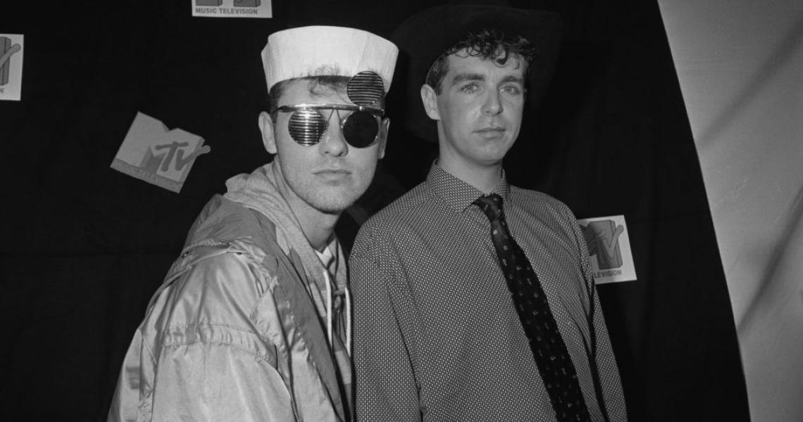English synth-pop duo the Pet Shop Boys at the MTV Video Music Awards in Los Angeles, 5th September 1986. They are Chris Lowe (left) and Neil Tennant. (Photo by Vinnie Zuffante/Michael Ochs Archives/Getty Images)