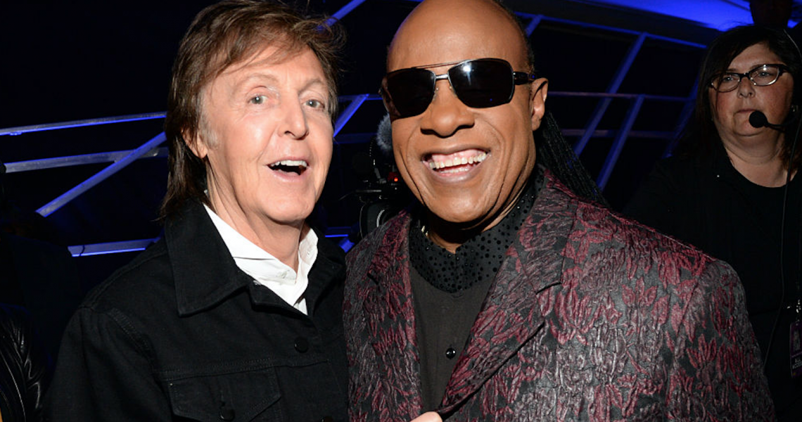 Paul McCartney and Stevie Wonder