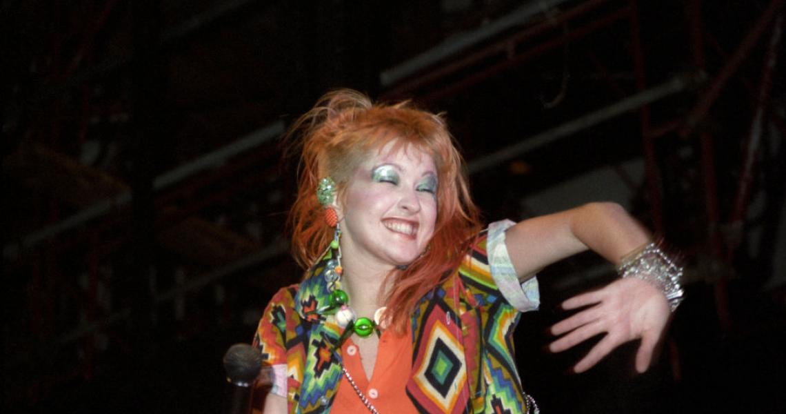 NEW YORK, NEW YORK--SEPTEMBER 5: Cyndi Lauper performs as part of the Dr. Pepper Music Festival Series on Pier 84 on September 5, 1984 in New York City. (Photo by Al Pereira/Getty Images/Michael Ochs Archives)