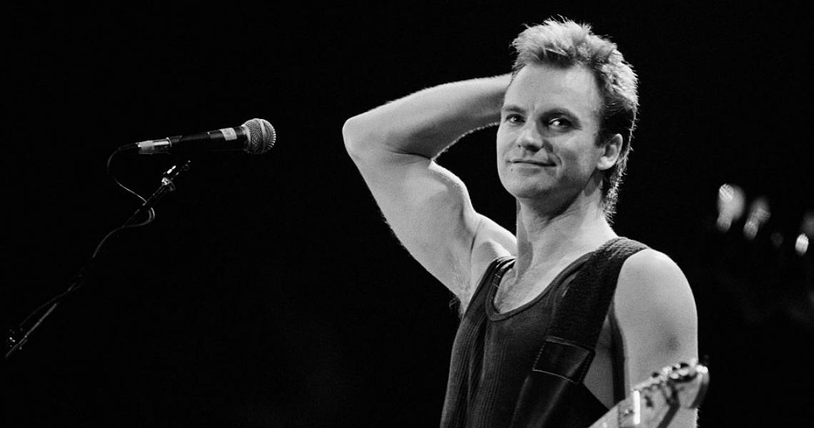 Sting performing in concert at the Bercy in Paris in 1985. (Photo by THIERRY ORBAN/Sygma via Getty Images)
