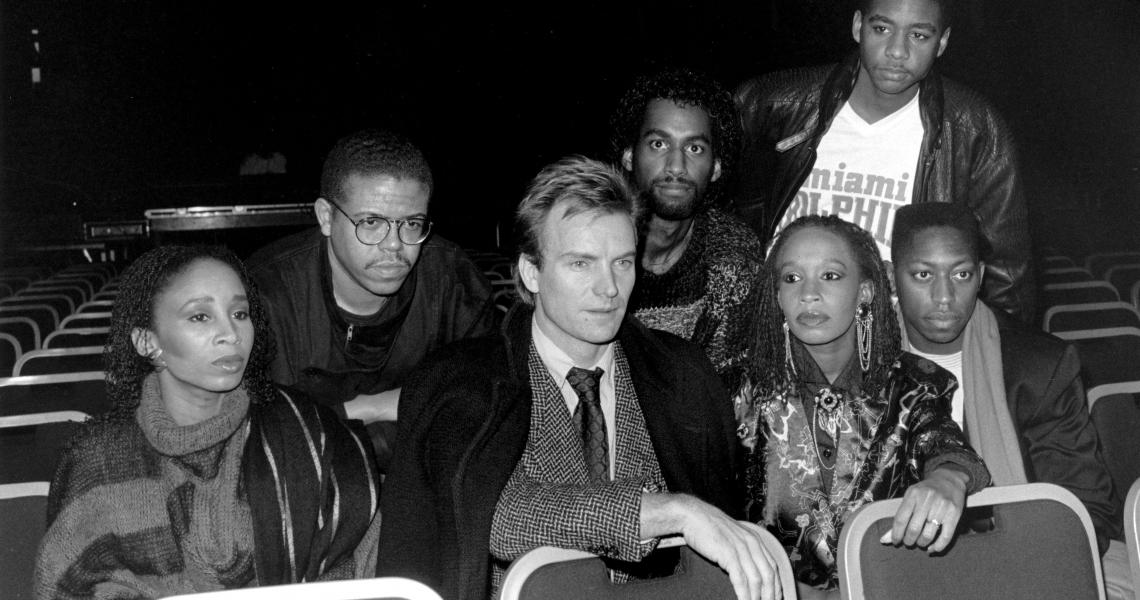 Sting and his band, 1985