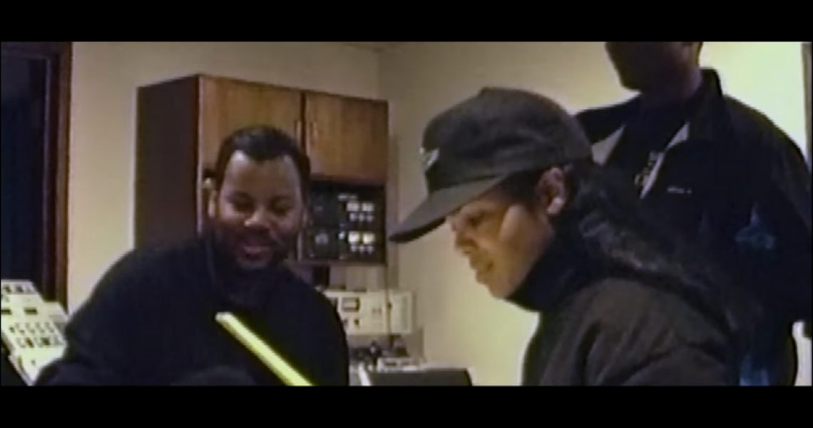 Janet Jackson in the studio with Jimmy Jam & Terry Lewis