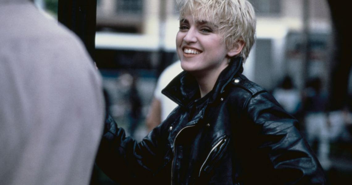 Madonna on the set of 'Who's That Girl'