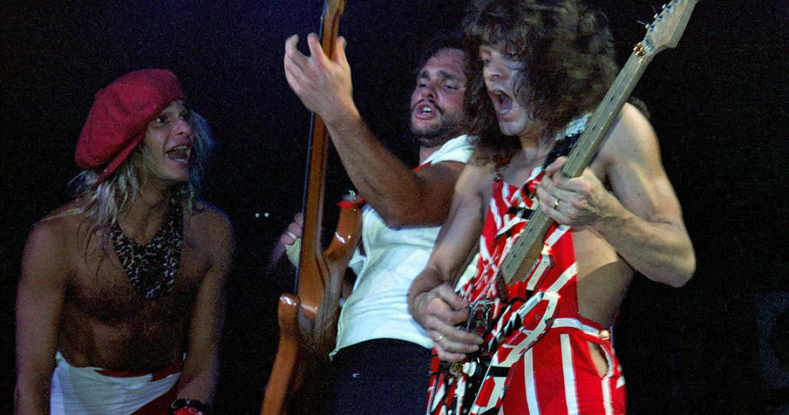 Van Halen performing live in 1982